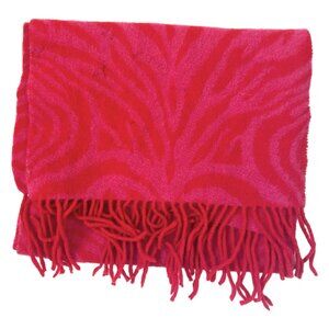 100% Cashmere Pink Tiger Stripe Scarf